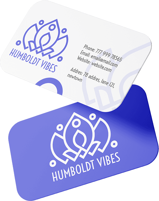 Two business cards Humboldt Vibes Company